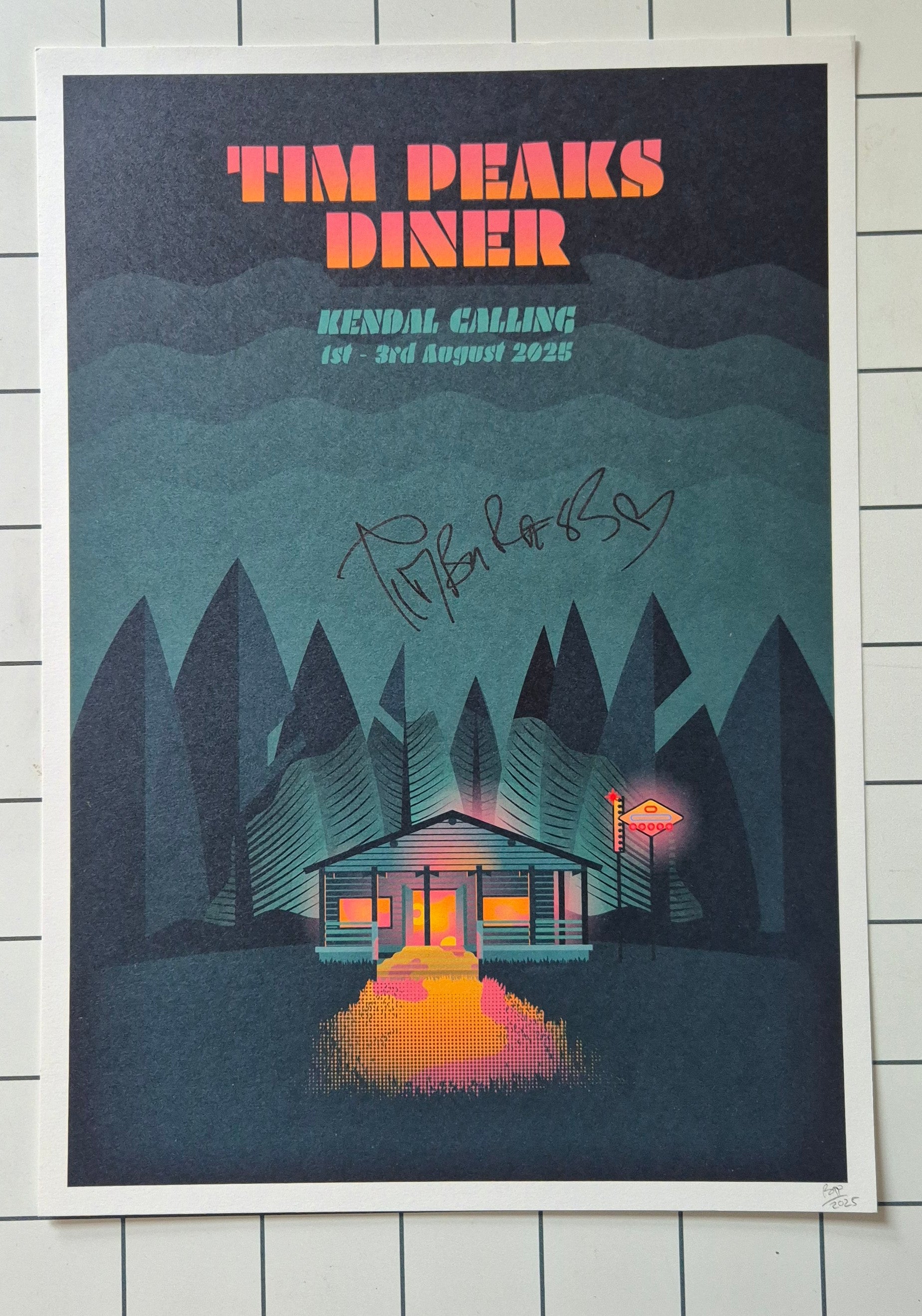 Tim Peaks Diner 2025 Art Print *SIGNED BY TIM BURGESS*