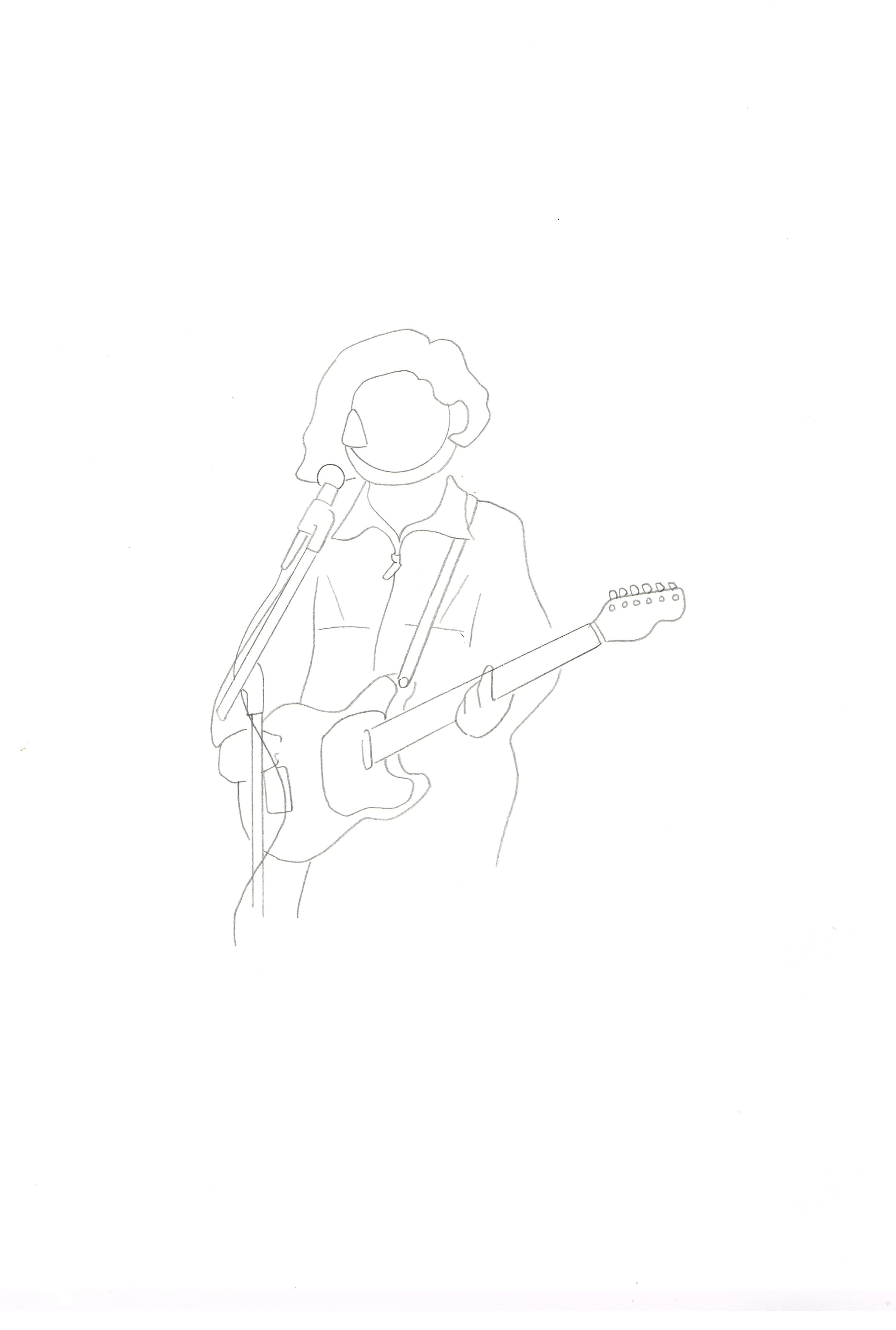 Justine Frischmann - Original A3 Pencil Drawing