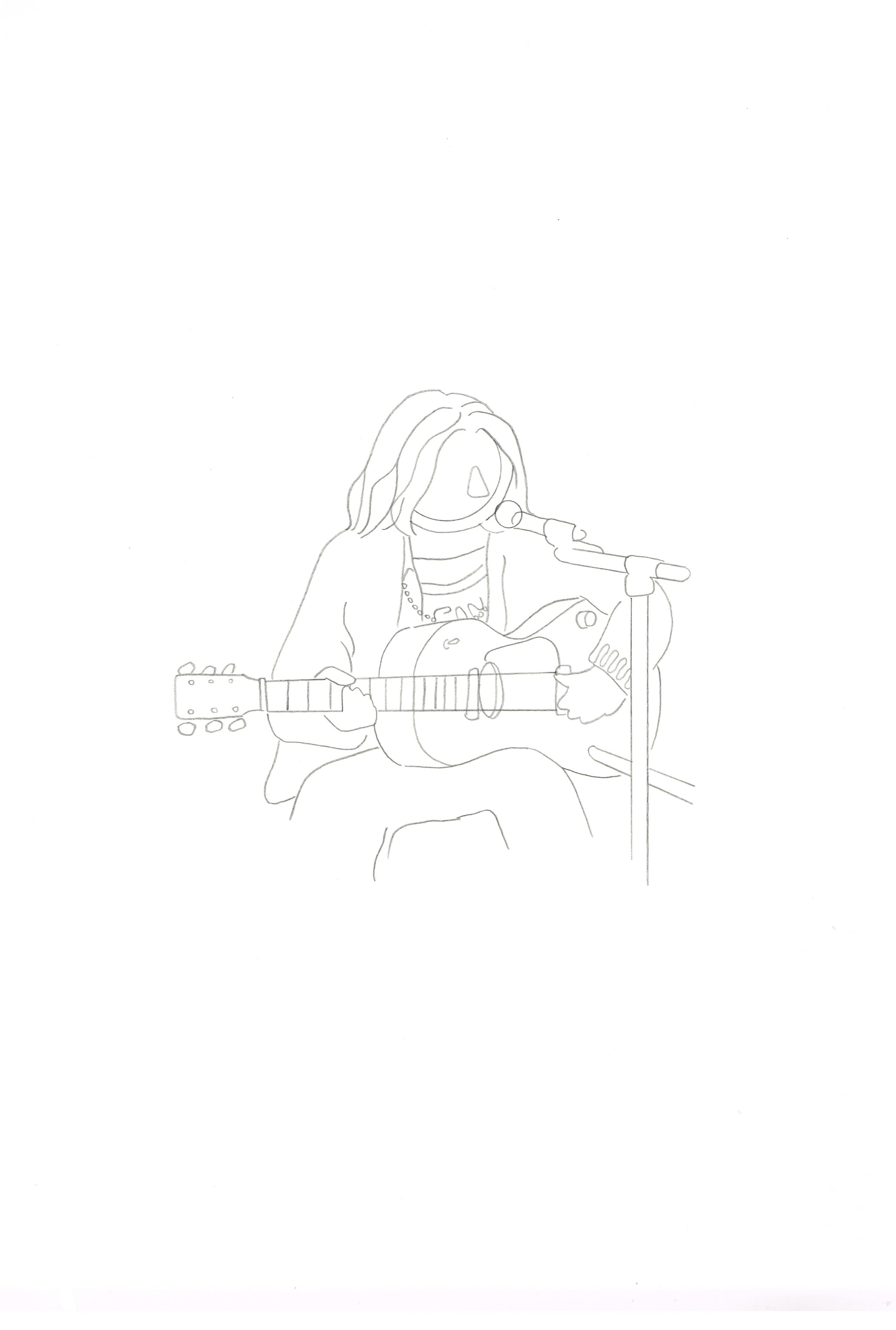 Kurt Cobain - Original A3 Pencil Drawing