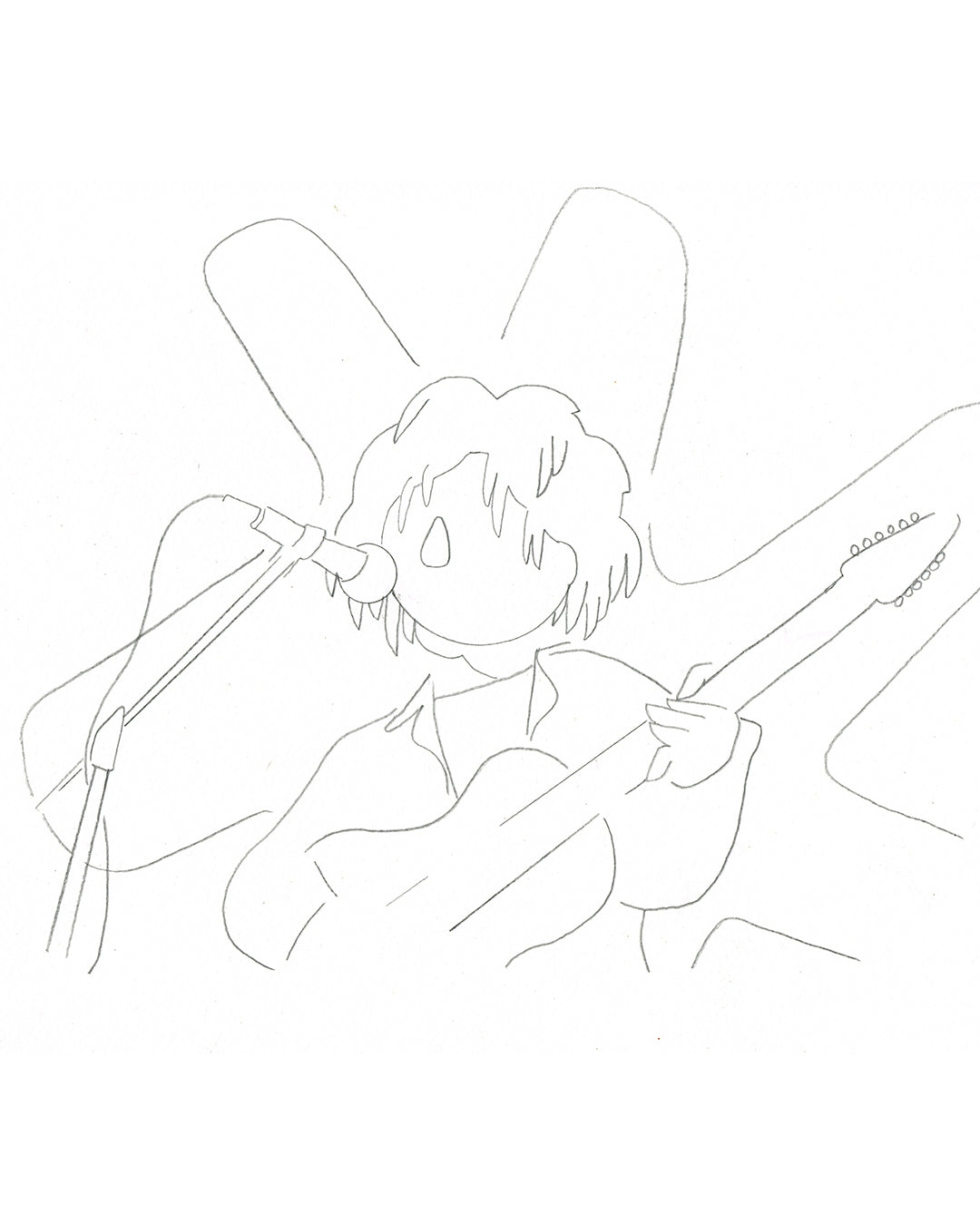 Robert Smith / The Cure - Original A3 Pencil Drawing